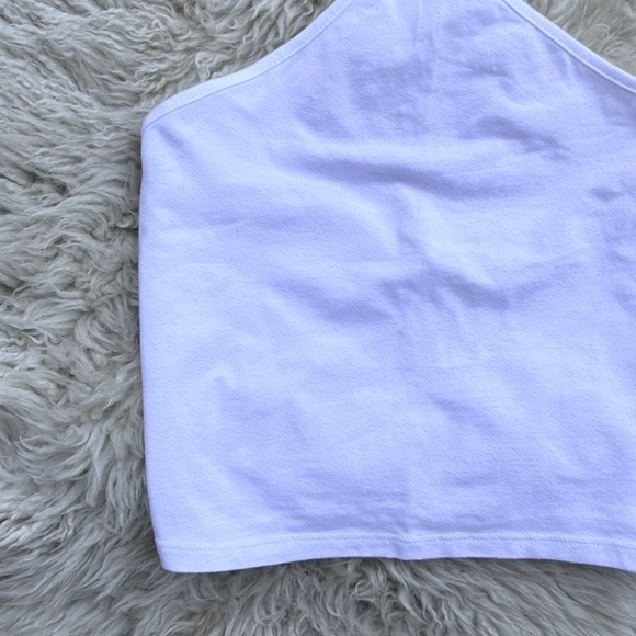 4 FOR $25 - NWOT White Ribbed Halter Top - Picture 4 of 5